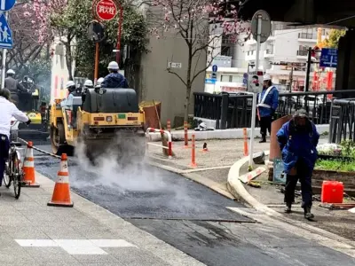 2020年大鉢撤去・道路舗装工事 横浜市中区元町にある元町河岸通り会