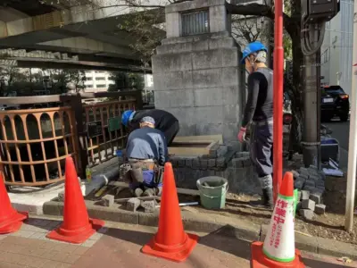 2022年花壇整備 横浜市中区元町にある元町河岸通り会