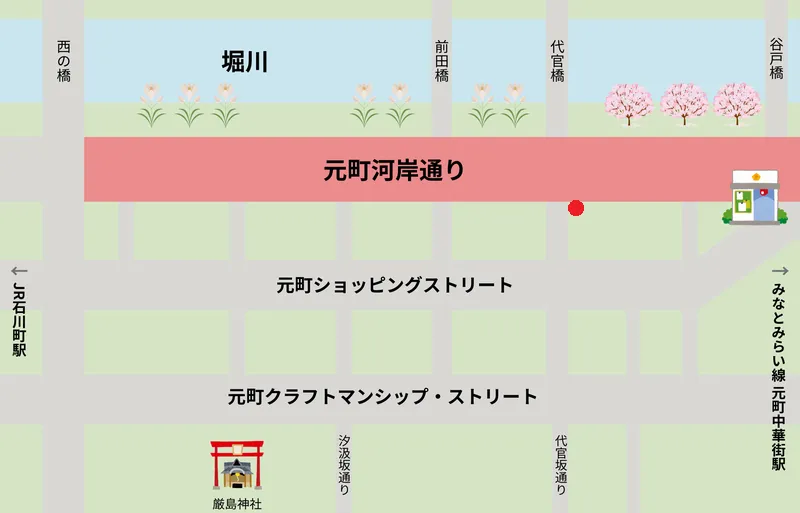 RUKA地図 横浜元町河岸通り会のお店