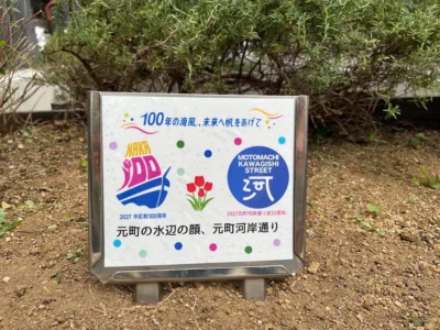 横浜 元町 中区 中区制100周年 元町河岸通り チューリップ